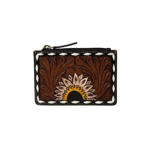 Flower Range Hand Tooled Credit Card Holder