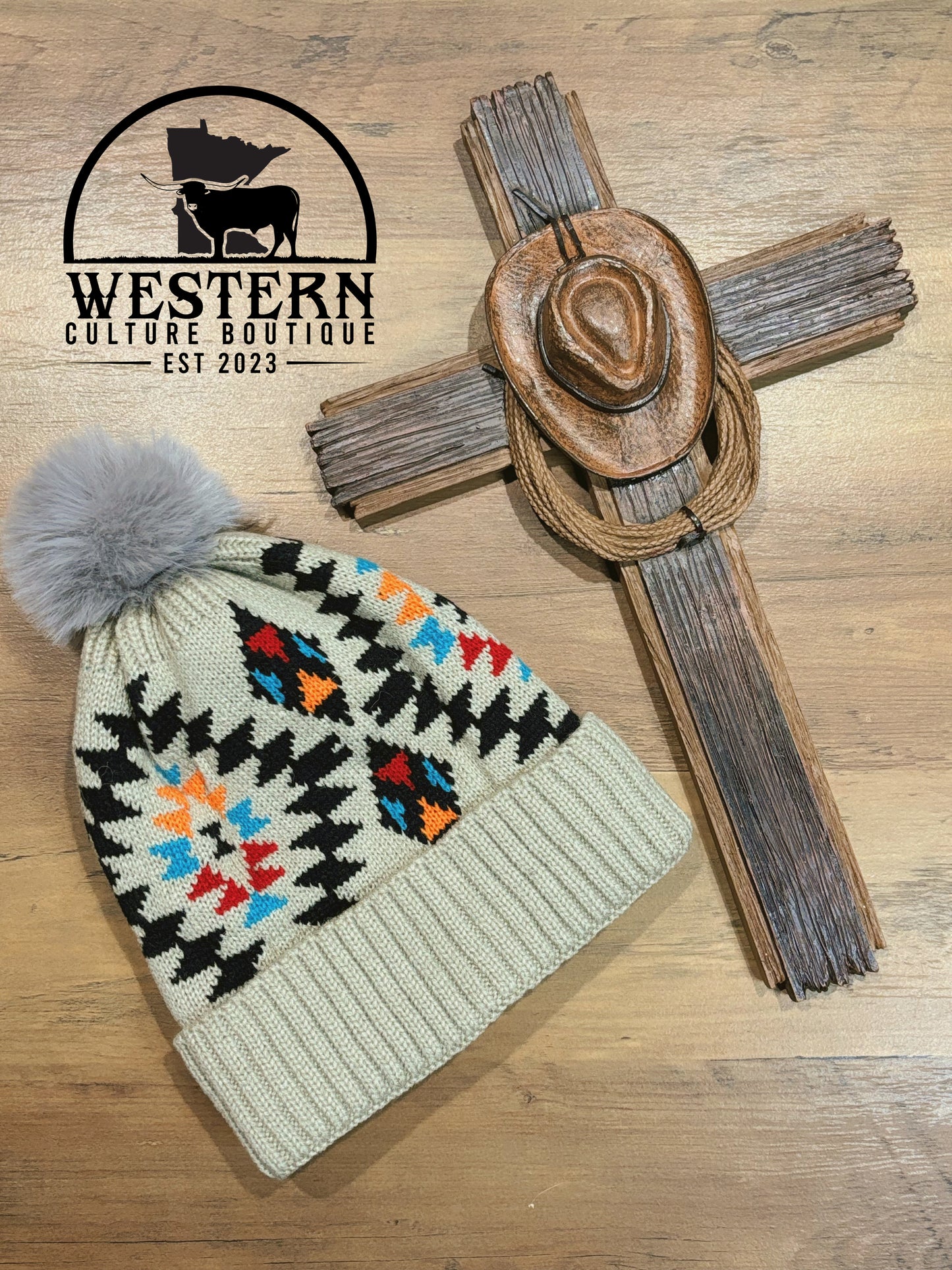 Aztec Fleece Beanies