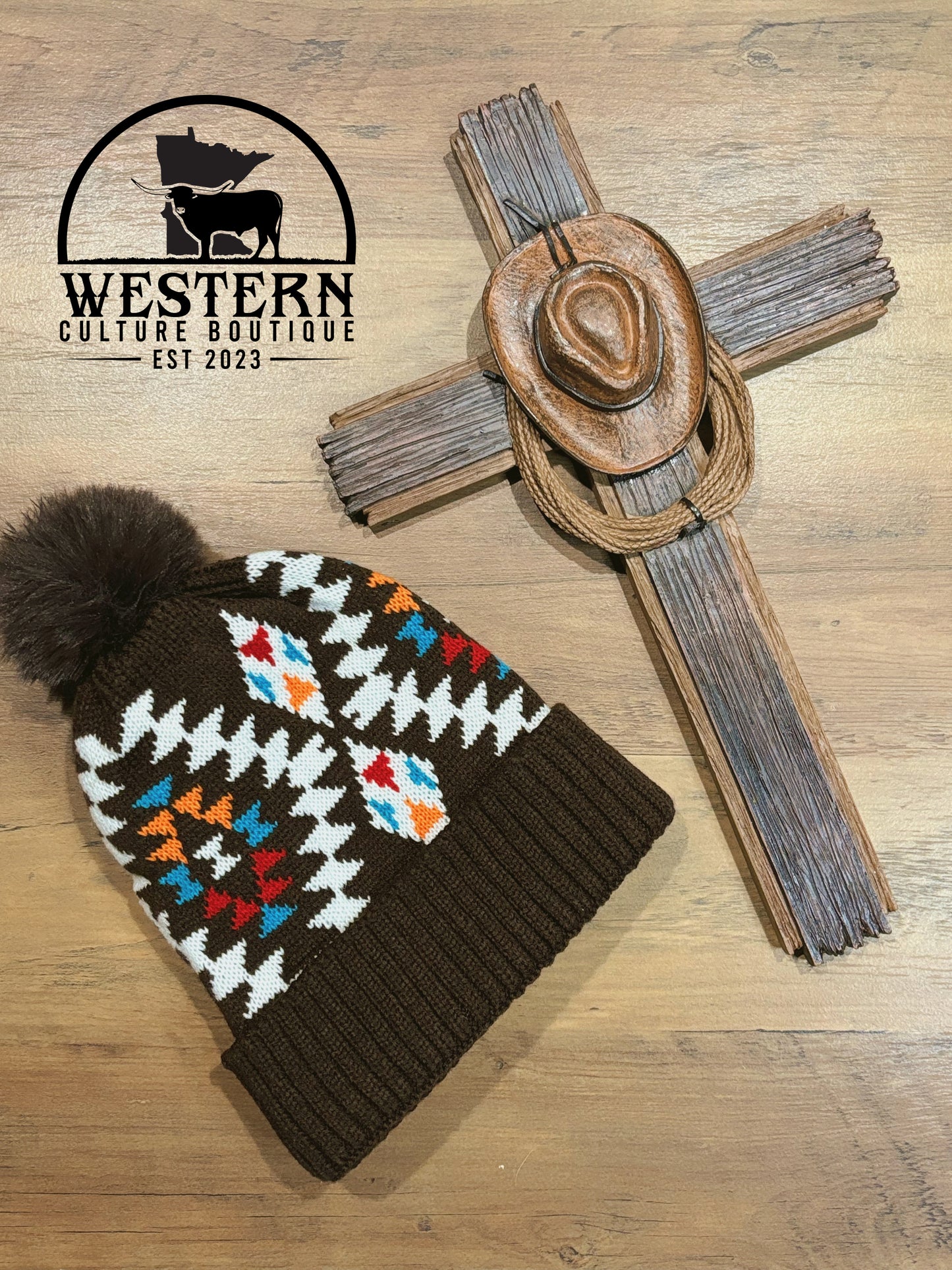 Aztec Fleece Beanies